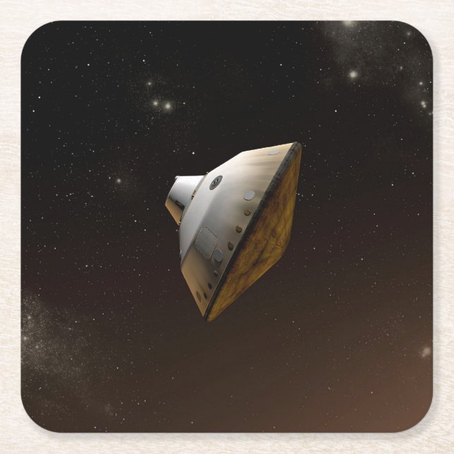 Mars Science Laboratory Aeroshell Capsule Square Paper Coaster (Front)