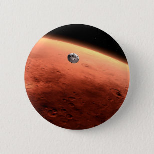 Mars Science Laboratory Approaching Mars. 6 Cm Round Badge