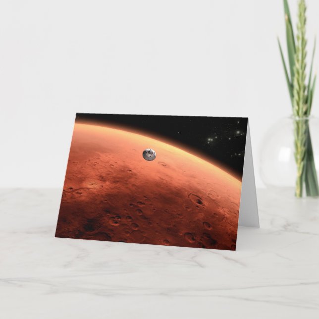 Mars Science Laboratory Approaching Mars. Card (Front)