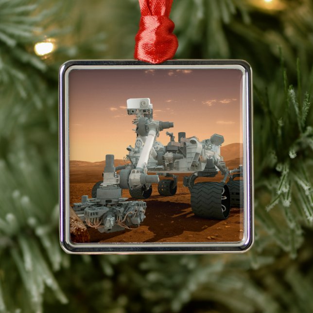 Mars Science Laboratory Curiosity Rover. 4 Metal Ornament (Tree)