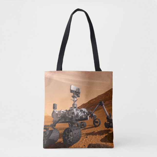 Mars Science Laboratory Curiosity Rover. Tote Bag (Front)