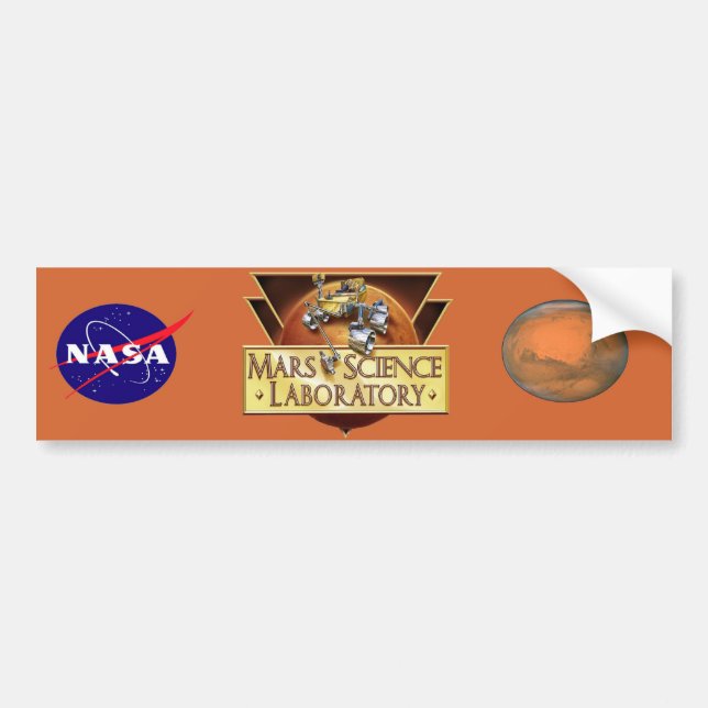 Mars Science Laboratory Landing Team Logo Bumper Sticker (Front)