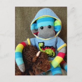 Mars Sock Monkey Post Card - Jed