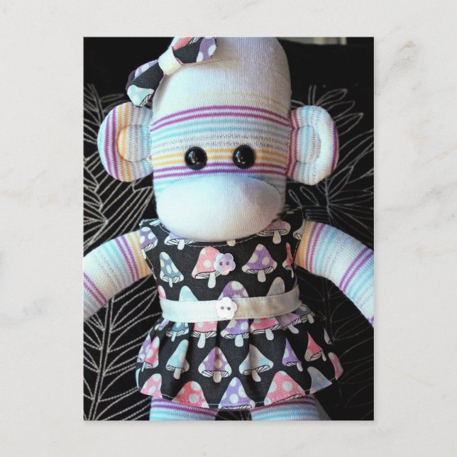 Mars Sock Monkey Post Card - Neve (Front)