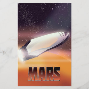 Mars Space poster Stationery