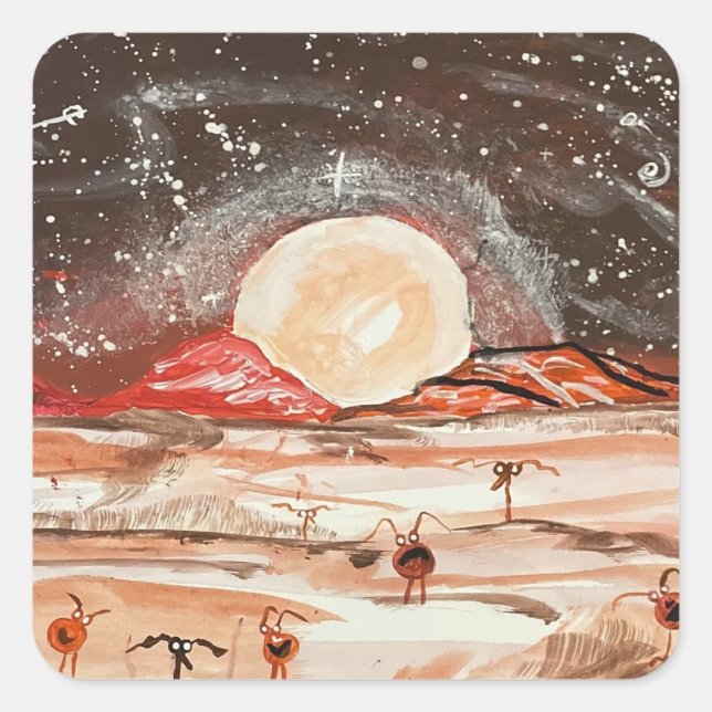 MARS SQUARE STICKER (Front)