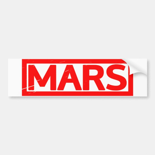 Mars Stamp Bumper Sticker (Front)