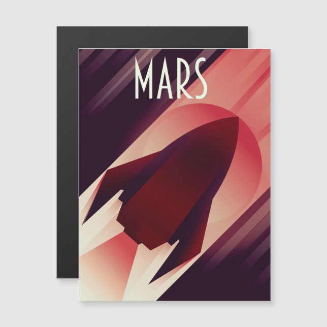 Mars Starship Art Deco Space Art (Front/Back)