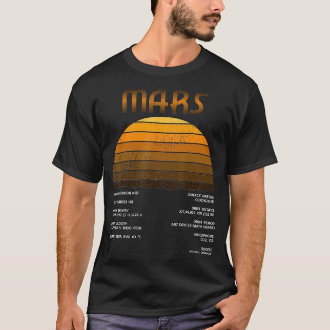 Mars Stats Inspired Mars Statistics Related Mars N T-Shirt (Front)