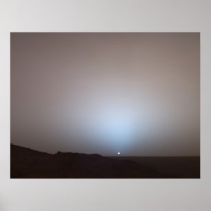 Mars Sunset from the Spirit at Gusev Crater Poster