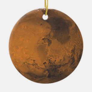 Mars Surface Planet Photo Ceramic Tree Decoration