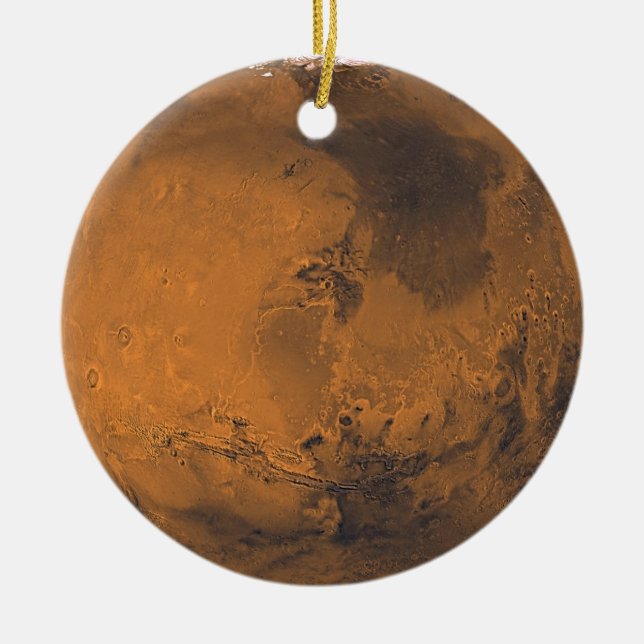 Mars Surface Planet Photo Ceramic Tree Decoration (Front)