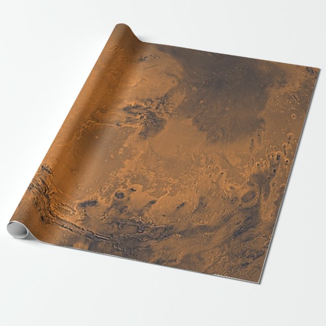 Mars Surface Planet Photo Wrapping Paper (Unrolled)