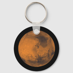 Mars the Red Planet in Outer Space Key Ring