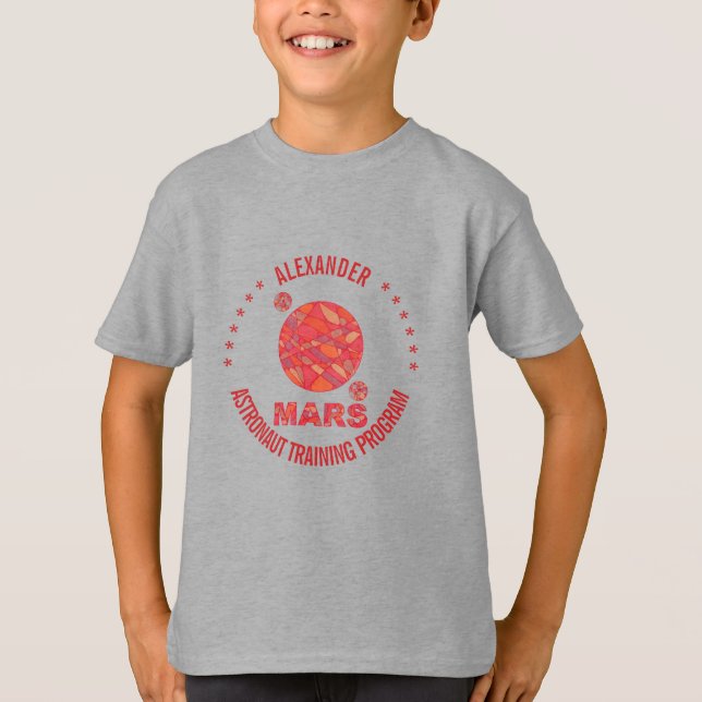 Mars The Red Planet Space Geek Solar System Fun T-Shirt (Front)