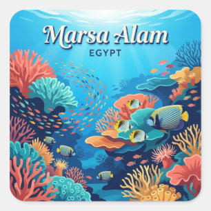 Marsa Alam Coral Gardens Egypt Square Sticker