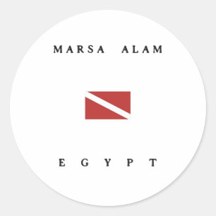 Marsa Alam Egypt Scuba Dive Flag Classic Round Sticker