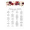 Marsala and Pink Floral Alphabetical Seating Chart