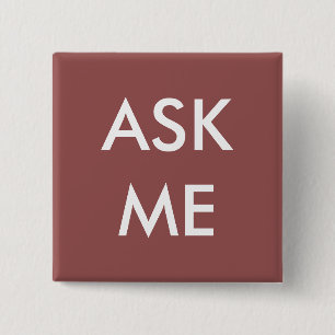 Marsala Ask Me! Buttons for Volunteers, Teachers