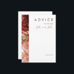 Marsala Autumn Floral | White Wedding Advice Card<br><div class="desc">This marsala autumn floral | white wedding advice card is perfect for your simple rustic boho wedding. The design features modern burgundy and blush watercolor fall florals. It has a lovely feel of classic elegance while staying quite bohemian. Feel free to customise and make it your own; also, feel free...</div>