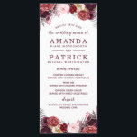 Marsala Blush Burgundy Peony Wedding Menu Cards<br><div class="desc">Marsala Blush Burgundy Peony Wedding Menu Cards - feature a white background with various peonies, roses, and other floral elements in shades of Marsala, burgundy, blue pink, grey and more. View the full matching collection link found on this page to complete the look for your event. You'll see a collage...</div>