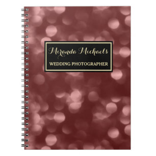 Marsala Bokeh Wedding Photographer Notebook