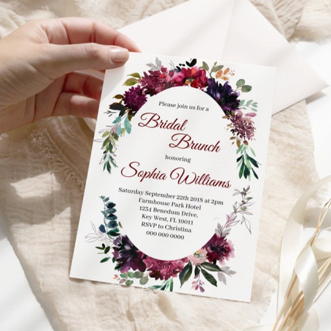 Marsala Bridal Shower Invitation (Creator Uploaded)