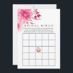Marsala - Burgundy and Blush Autumn Bridal Bingo Advice Card<br><div class="desc">Burgundy and blush pink fall watercolor floral bridal shower bingo cards featuring autumn dahlias and foliage.</div>