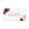 Marsala Burgundy Floral rsvp website card