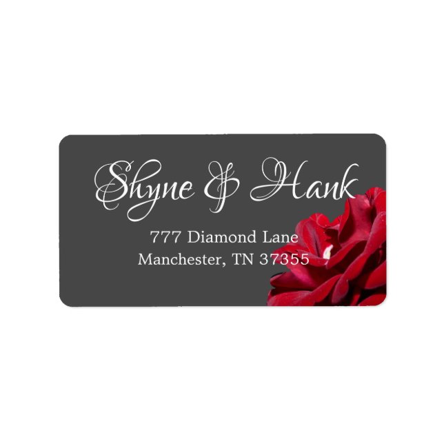 Marsala Burgundy Floral Wedding Address Labels (Front)