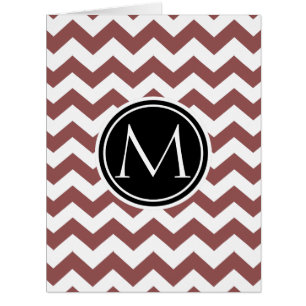 Marsala Chevron Monogrammed