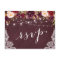 Marsala Floral String Lights Lace Wedding RSVP