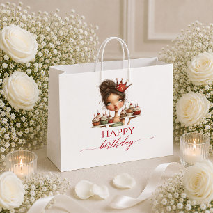 Marsala Humour Woman Deep Red Script gift bag