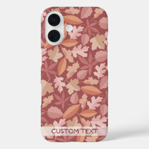 Marsala leaves pattern iPhone 16 case