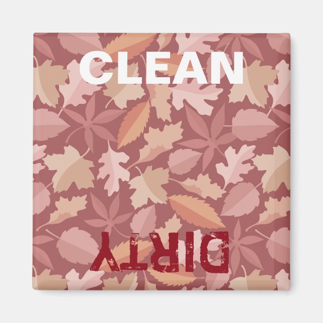 Marsala leaves pattern magnet (Front)