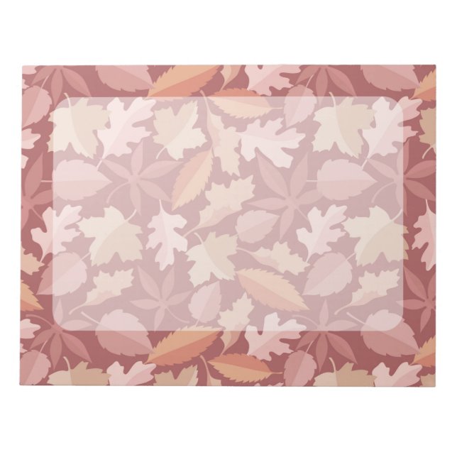 Marsala leaves pattern notepad (Front)