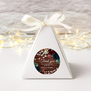 Marsala & Navy Rustic Wedding  Cercle Sticker