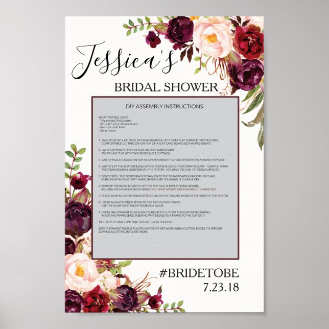 Marsala Photo Prop Poster Frame (Front)