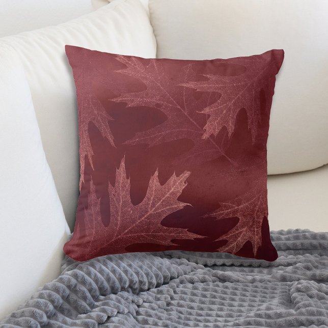Marsala Red Oak Leaf Cushion (Creator Uploaded)