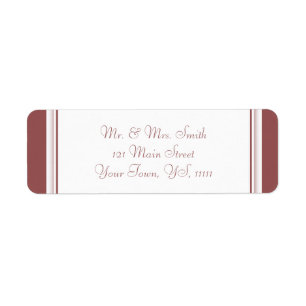 Marsala Return Address Label