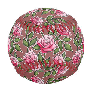 Marsala - Rose Floral Baseball
