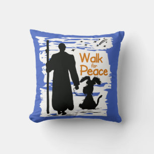 Marsch für den frieden vintage cushion