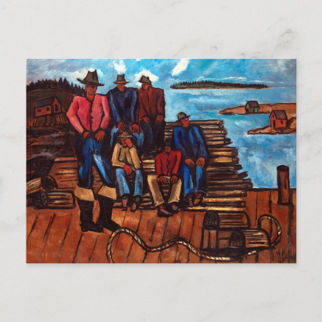 Marsden Hartley Lobster Fishermen Postcard (Front)