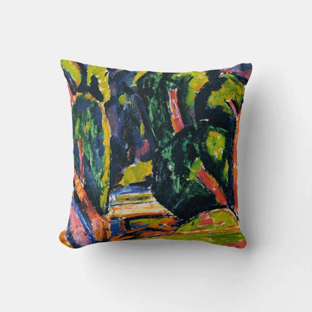 Marsden Hartley painting, Red Tree Cushion (Front)