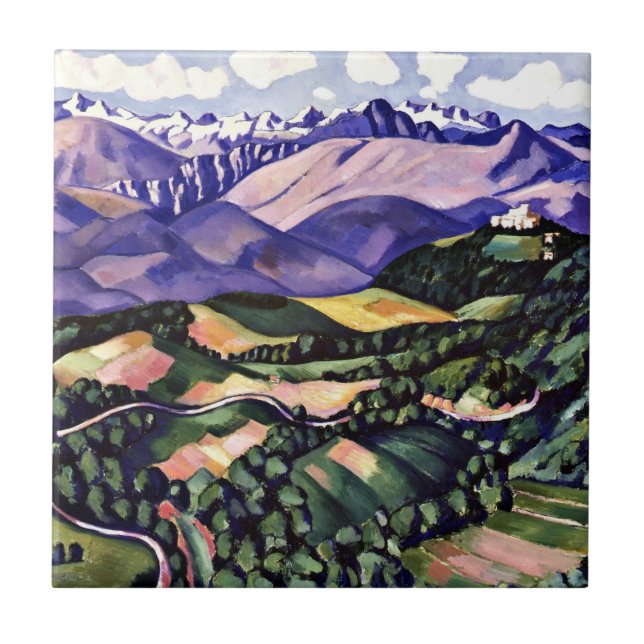 Marsden Hartley - Purple Mountains, Venice Ceramic Tile (Front)
