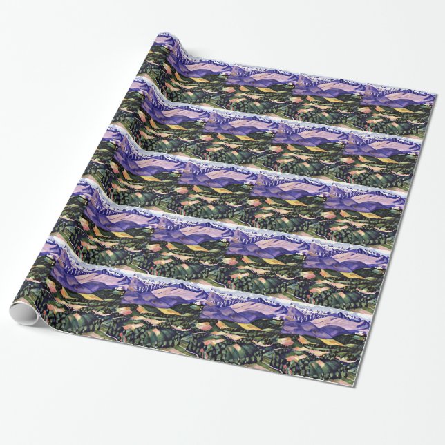 Marsden Hartley - Purple Mountains, Venice Wrapping Paper (Unrolled)