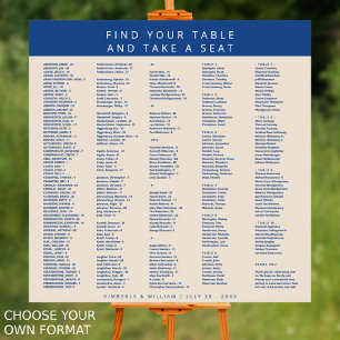 Marseille Bleu 300 Guests Wedding Seating Chart
