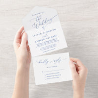 Marseille Bleu and White Minimalist Wedding