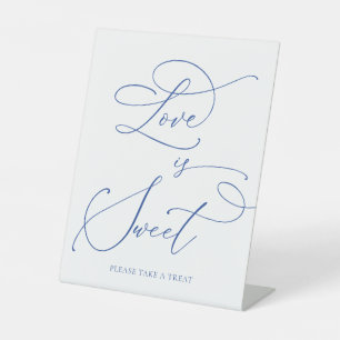 Marseille Bleu Love is Sweet Dessert Bar Pedestal Sign