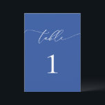 Marseille Bleu Minimalist Elegant Table Number<br><div class="desc">Beautiful,  elegant,  modern and minimalist,  table number card. Fully customisable. **PLEASE NOTE: To order,  simply adjust your table number and add each number to your cart separately. Then check out once you are finished.</div>